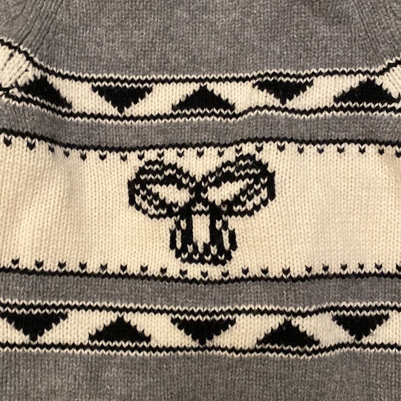 TNA 100% Lambswool Grey Knitted Zip Up Sweater - Picture 9 of 12